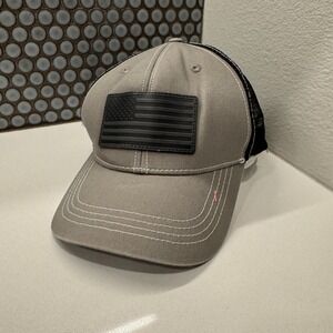 Cody James Hat Cap Snap Back Black Gray Mesh Trucker American Flag Patch Mens